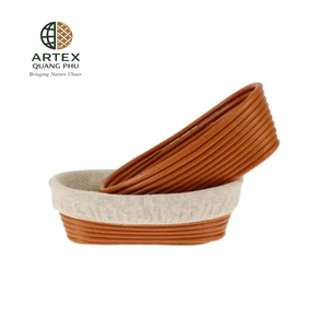 Juego de Bannetons Ovalados de Ratán Hechos a Mano para Fermentación de Pan, Naturales y Antiadherentes, Proveedor Vietnamita ARTEX QUANG PHU - Product Image 1