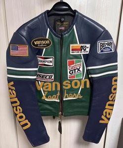 Vanson <b>Star</b> Motorcycle <b>Jacket</b> Genuine Cowhide Leather Solid Streetwear Windproof Eco-Friendly Heated Blue Red Green Made - Product Image 1