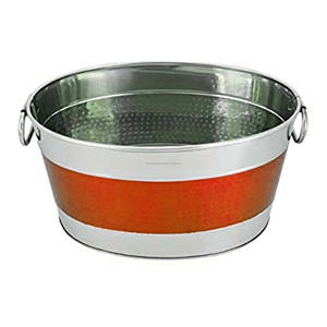 Botella de vino, bañera de hielo y cubo con asa y fondo azul cielo para fiestas, champán, tarifa personalizada de alta calidad - Product Image 2