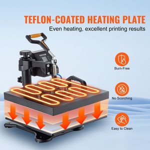 Presse à chaud multifonctionnelle 5-en-1 avec double écran LED 15 x 15 pouces pour sublimation de t-shirts – Taille unique pour un pressage pratique - Product Image 5