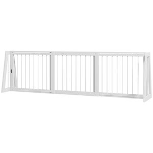 Supporti Antiscivolo in Legno Bianco per Recinzione per Animali Domestici da 28-75 Pollici, per Interni, Scale, Porte e Gabbie per Animali Domestici, Ideali per Soggiorno - Product Image 1