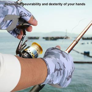 Gants de navigation résistants à l'eau, robustes, avec protection en cuir sur la paume, confortables, demi-doigts, pour la navigation de plaisance, la pêche et les activités de plein air - Product Image 1