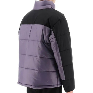 Blouson matelassé pour homme, violet et noir, coupe-vent, épais, hiver, décontracté, col montant, fermeture éclair, coupe régulière - Product Image 3