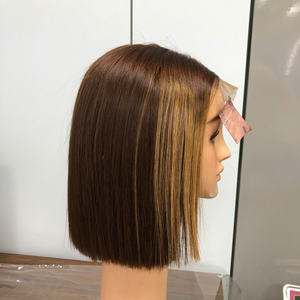 Vente en gros 100% perruque de cheveux Remy vietnamienne os droit perruque de dentelle transparente pour les femmes noires Extensions de cheveux humains de haute qualité - Product Image 5