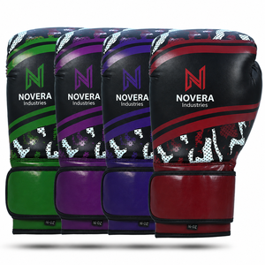 Gants de boxe en cuir de qualité supérieure pour l'entraînement, le sparring, le travail sur sac de frappe, le Muay Thai, le Kickboxing, le MMA avec sangle de poignet en Velcro - Product Image 1