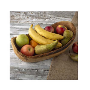 Handmade Rustic Natural Wooden <b>Bowl</b> for Fruit Storage <b>Large</b> Round Kitchen Countertop Decorative Centerpiece - Product Image 4