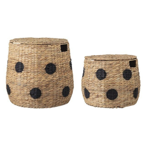 New Arrival Water Hyacinth Basket Wholesale Handmade Eco-friendly Decorative Baskets Durable Lightweight <b>for</b> Interior Projects - Product Image 1