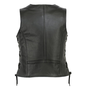 Chaleco de Cuero para Mujer, Hecho a Medida, Marca Privada, Tejido de Color Sólido, Fabricación Profesional, Prenda Exterior de Cuero Impermeable - Product Image 4
