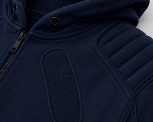 High Quality Vintage Cotton Hoodies Custom Logo Print <b>Hip</b> Hop <b>Padded</b> Embossed Hooded Sweatshirt - Product Image 4