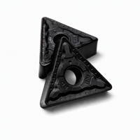 Plaquettes de tournage en carbure JiuzhouTimes TNMG160408-PM pour l'usinage de l'acier, revêtement CVD, pour ébavurage, outils de coupe CNC pour tour, triangle 90°