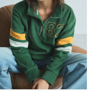 Soft Sherpa Fleece Autumn New Women Casual Pullover Long Sleeve Crew Neck Half <b>Zip</b> <b>up</b> Pullover Sweatshirt for Women - Product Image 3