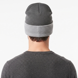 Bonnet personnalisé bicolore chaud unisexe, épais, double couche, tricoté, pour l'hiver, doux, à blocs de couleur, pour temps froid - Product Image 6