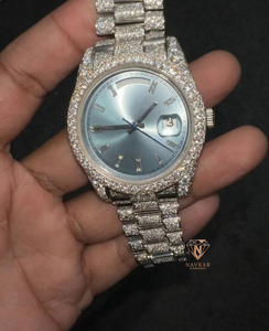 Reloj de Diamantes Moissanite con Incrustaciones de Circonitas, Estilo Hip Hop, para Hombre y Mujer, Disponible para Venta al Por Mayor - Product Image 2