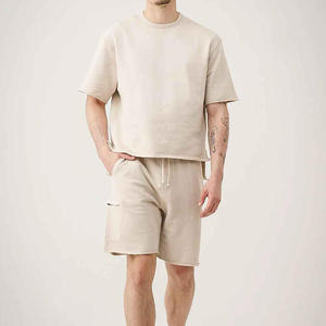 Custom Private Label Men Summer <b>Set</b> Wholesale OEM Manufacturer Supplier Bulk Production 190GSM Jersey Cotton Soft Kit - Product Image 1