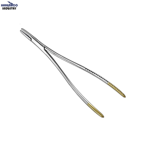 Portaagujas Manual LANGENBECK de Marca Personalizada, 18 cm, Plateado, Clase I, 30 Posiciones de Mandíbula, Certificado CE - Product Image 1