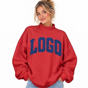 <b>Top</b> Quality New Modern Design Women's Oversized Baggy Style <b>Mock</b> <b>Neck</b> Street Style Pullover Sweatshirts For All Season Wear - Product Image 1
