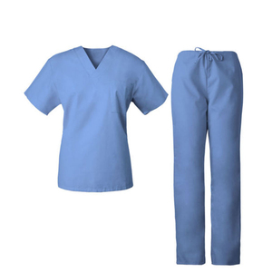 Ensemble de blouses médicales vertes à manches courtes pour femmes 2026 en tissu tissé – Uniformes d'hôpital à usage médical - Product Image 3
