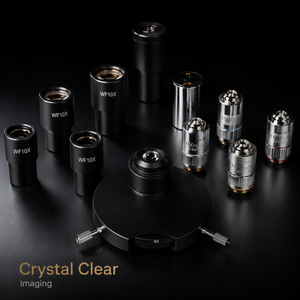 Kit de Microscopio Binocular Profesional de Campo Oscuro con Oculares Ópticos |   Accesorio de Enfoque Manual con Pantalla LCD y Resolución de Cámara 2K - Product Image 4