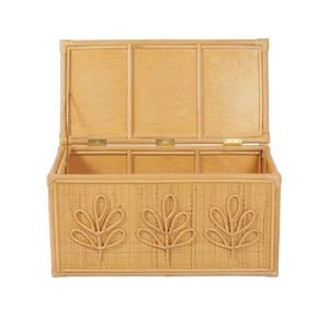 Caja de Almacenamiento de Ratán Hecha a Mano con Diseño Floral, Organizador Natural para Habitación Infantil y Decoración de Cuarto de Bebé - Product Image 2
