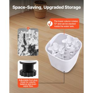 Sistema Idroponico Verticale a 6 Livelli con 30 Cialde, Pompa d'Acqua Domestica, Timer e Circuito Idrico per Uso Domestico - Product Image 6