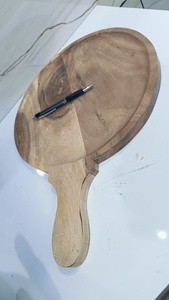 Elegant Acacia Wood <b>Pizza</b> Bat Handcrafted Natural Crafts Polished Technique Salt Lamp Style - Product Image 4