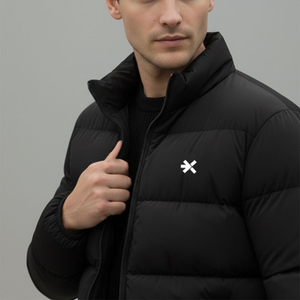 OEM Custom <b>Men</b> Plus Size <b>Winter</b> Quilted <b>Jacket</b> <b>Waterproof</b> Windbreaker Zipper Hoodie Embroidered Casual Snow Wear puffer hiking - Product Image 4