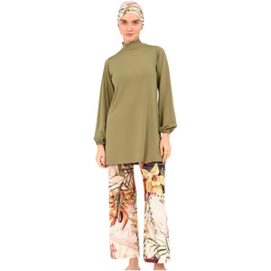 Muslim Women's <b>Modest</b> Activewear <b>Set</b> Jogging Running Lightweight Long Sleeve Polyester/Cotton Tracksuits Quick Dry Breathable - Product Image 6