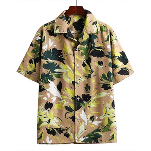 Chemise pour homme à imprimé numérique, style plage hawaïenne, été 2026 - Product Image 3