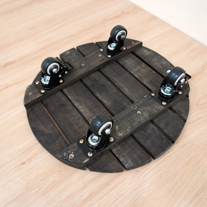 Carrito Minimalista de Madera Maciza de Abeto para Macetas con Ruedas Bloqueables, Resistente, para Jardín y Hogar - ¡Gran Oferta! - Product Image 3
