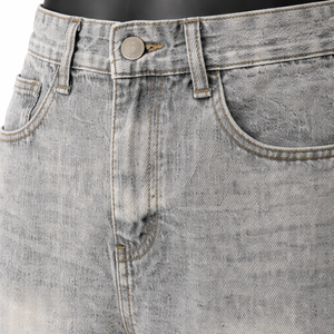Pantalones Cortos de Mezclilla Lavada Premium para Hombre, Estilo Casual Oversize, Ropa de Marca Privada - Product Image 6