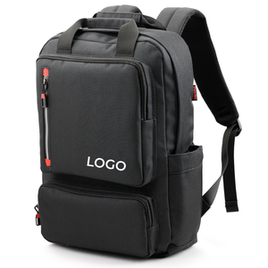 Minimalist Oxford Laptop <b>Backpack</b> with Zipper Closure Water Resistant 20-39L Unisex Shoulder Straps Handle Travel Work Bag - Product Image 1