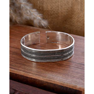 Meera Jaipur Eesha Fine Beaded <b>Bracelets</b> <b>Silver</b> <b>Bangle</b> - Product Image 2