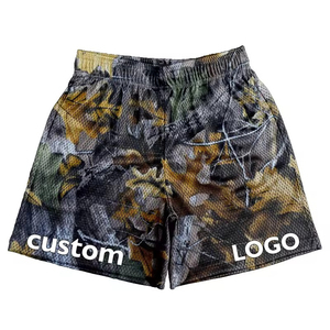 Pantalones Cortos Deportivos de Malla con Estampado de Camuflaje Personalizados para Hombre, Transpirables, de Secado Rápido, para Gimnasio, Entrenamiento y Deportes - Product Image 1