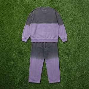 Conjuntos de ropa para hombre, sudadera de cuello redondo lisa, conjunto de pantalones deportivos, ropa informal de calle con degradado, ropa a juego, logotipo personalizado, 100% algodón - Product Image 6