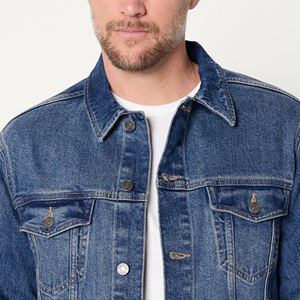 Veste en jean pour homme élégante, légère, à séchage rapide, avec boutons sur le devant, en coton de haute qualité, style streetwear, pour tous les jours. - Product Image 3