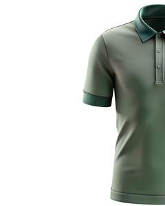 <b>Mens</b> contrast collar <b>polo</b> <b>shirt</b> short sleeve soft breathable fabric stylish two tone <b>green</b> casual wear golf tee OEM custom - Product Image 5