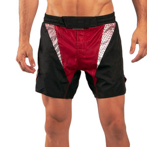 Shorts de sport pour homme à taille haute, imprimé géométrique, séchage rapide, avec empiècements et taille élastique - Product Image 6