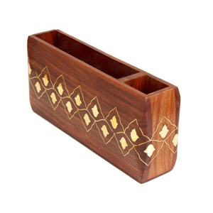 Brown Wooden Caddy Kitchen Utensil Holder Picnic Outdoor Caddy Kitchen Tool Holder Housewarming Gift Christmas Ware - Product Image 6