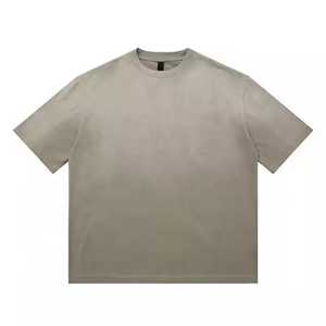 Nouveau T-shirt pour homme uni avec logo personnalisé, en tissu épais, couleur unie, effet délavé minéral et acide, coupe ample, très demandé - Product Image 6