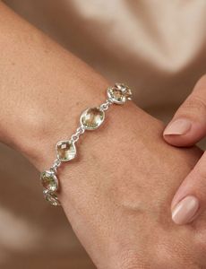 Lemon Topaz Gemstone <b>Bracelet</b> Rhodium Plated 925 Sterling Silver Luxury Style - Product Image 5