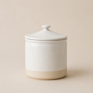 Contemporary Ceramic Storage Canister Fluted Design Airtight Lid <b>Pantry</b> Organizer Elegant <b>Kitchen</b> Counter Jar Premium Utility - Product Image 6