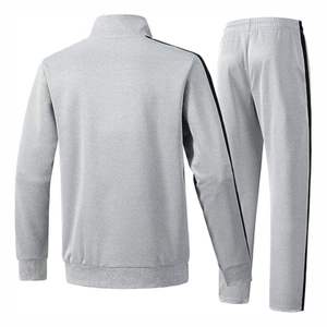 Athletic Men Full Zip Stand Collar <b>Tracksuit</b> Performance Side Stripe Sportswear Set Zipper Pockets Soccer Training Jogger Suit - Product Image 4