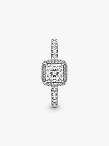 Anillo de Compromiso y Boda de Oro con Diamantes para Mujer, Chapado en Oro de 18K, Joyería Nupcial - Product Image 5