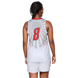 Conjunto de Uniforme de Baloncesto Deportivo Juvenil, Chaleco y Pantalones Cortos Transpirables, Tallas Grandes, Técnicas de Sublimación para Mujer - Product Image 6