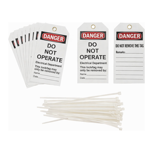 Étiquettes de sécurité électriques Brady Danger avec espaces d'écriture pour équipement flexible - Product Image 1