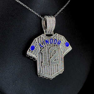 Collar con Colgante de Jersey Número 12 de Hip Hop, Joyería con Diamantes Completos, Plata de Ley 925, Colgante con Número - Product Image 2