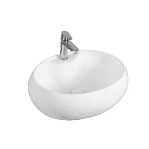 Export Quality Sanitary Wares European Style Above Counter Eye Shape Ceramic Table Top Wash Hand Art Basin Sink