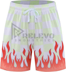 กางเกงขาสั้นเบอร์มิวดาผู้ชายสไตล์ฮิปฮอปลำลอง ไซส์ใหญ่ แห้งเร็ว ผ้าฝ้าย 100% ระบายอากาศได้ดี เอวยางยืดปานกลาง มีกระเป๋า ผ้าเนื้อดี - Product Image 3