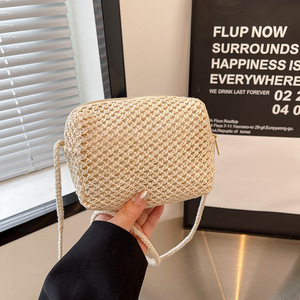 Bolso de paja mini tejido a mano para mujer, estilo fresco, portátil, bandolera, gran oferta, primavera/verano, bolso de axila - Product Image 3