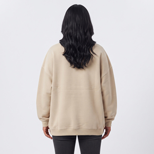 Sweat-shirt surdimensionné pour femme en molleton de coton épais, idéal pour l'hiver, avec broderie chenille - Product Image 2